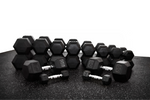 Load image into Gallery viewer, Rubber HEX Dumbbell Set 5-50 LBs