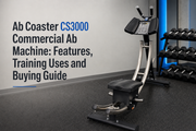 Ab Coaster CS3000 commercial abdominal machine with curved rails, kneeling carriage and rotating seat in a gym
