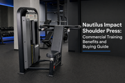 Nautilus Impact Shoulder Press commercial selectorized machine in a professional gym