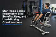 Star Trac 8 Series Recumbent Bike in a commercial gym